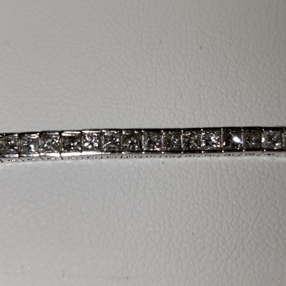 Lali Princess Cut Channel Set Tennis Bracelet  4.1 - Picture 7 of 7